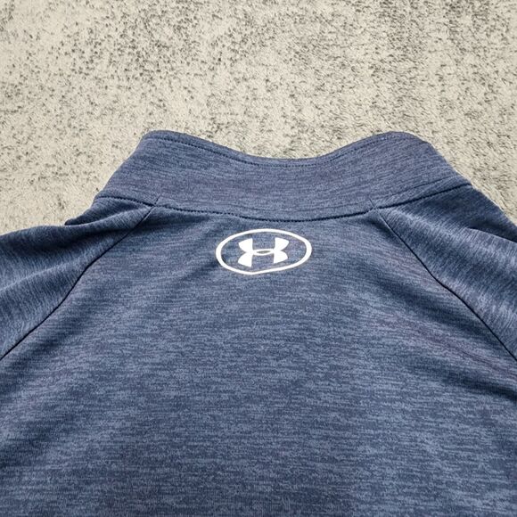 Under Armour Shirt Men's Blue Project Rock Pull Over Quarter Zip Size S - Picture 3 of 12